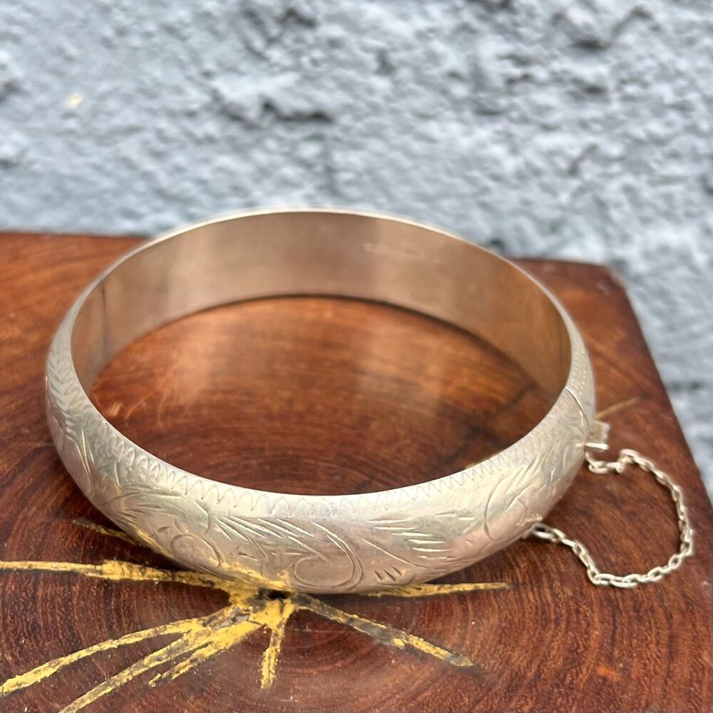 Sterling Silver Bangle Bracelet Vintage Thaland jewelry bohemian
